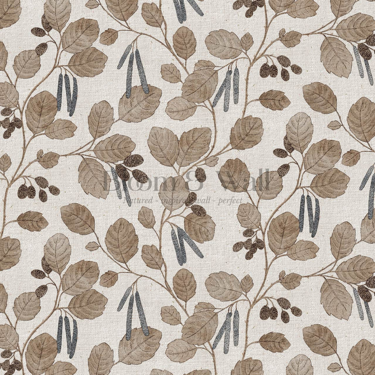 Blanca Wild Alder Earth Slate Bone Wallpaper