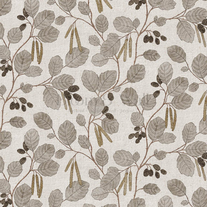 Blanca Wild Alder Taupe Mustard Brown Wallpaper