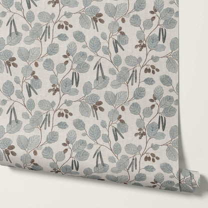 Blanca Wild Alder Gray Slate Bone Wallpaper