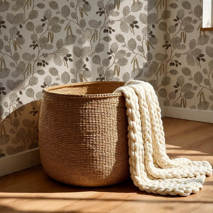 Blanca Wild Alder Taupe Mustard Brown Wallpaper