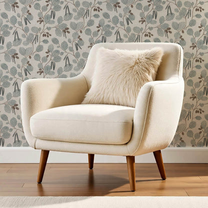 Blanca Wild Alder Gray Slate Bone Wallpaper