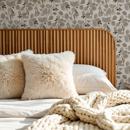 Blanca Wild Alder Taupe Mustard Brown Wallpaper