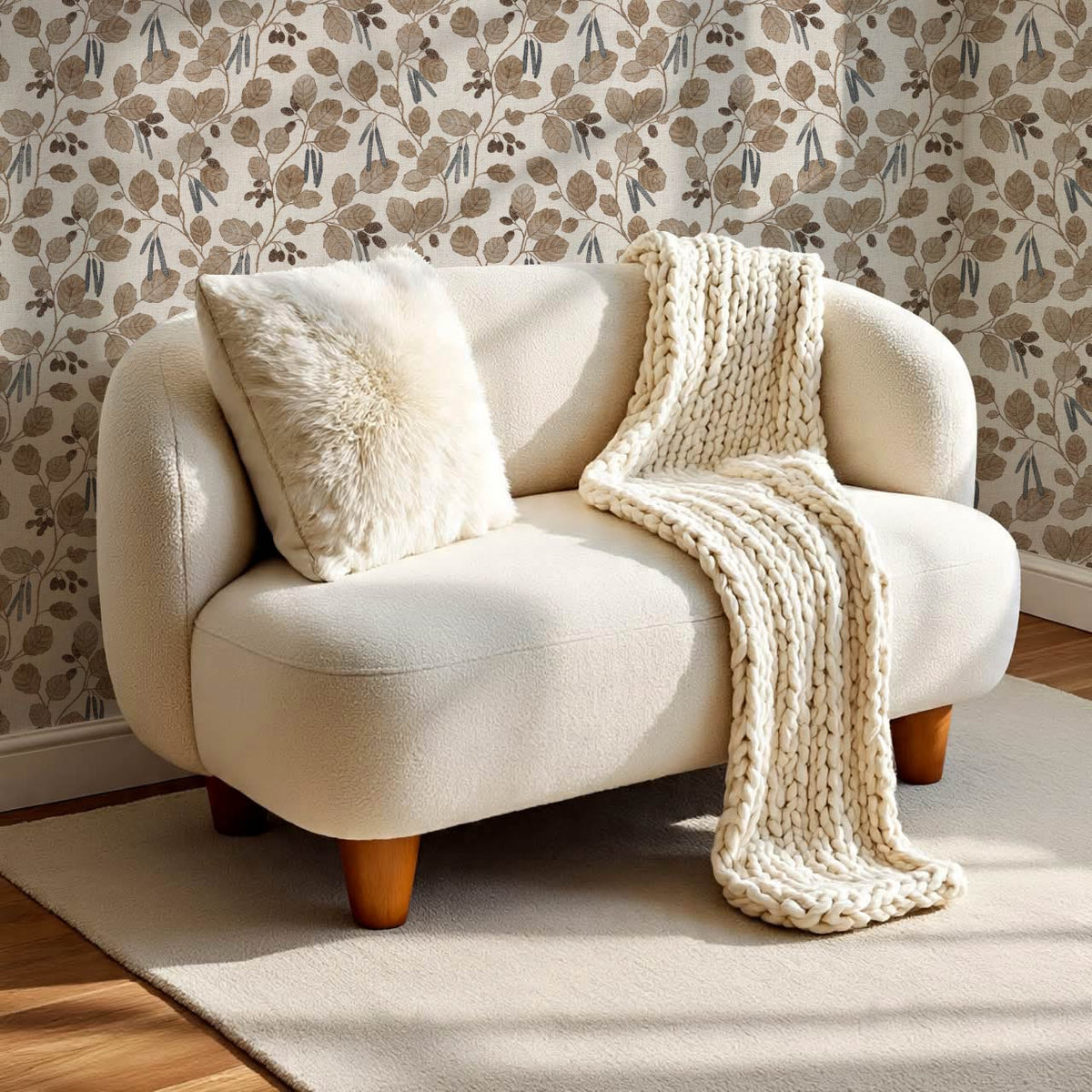 Blanca Wild Alder Earth Slate Bone Wallpaper