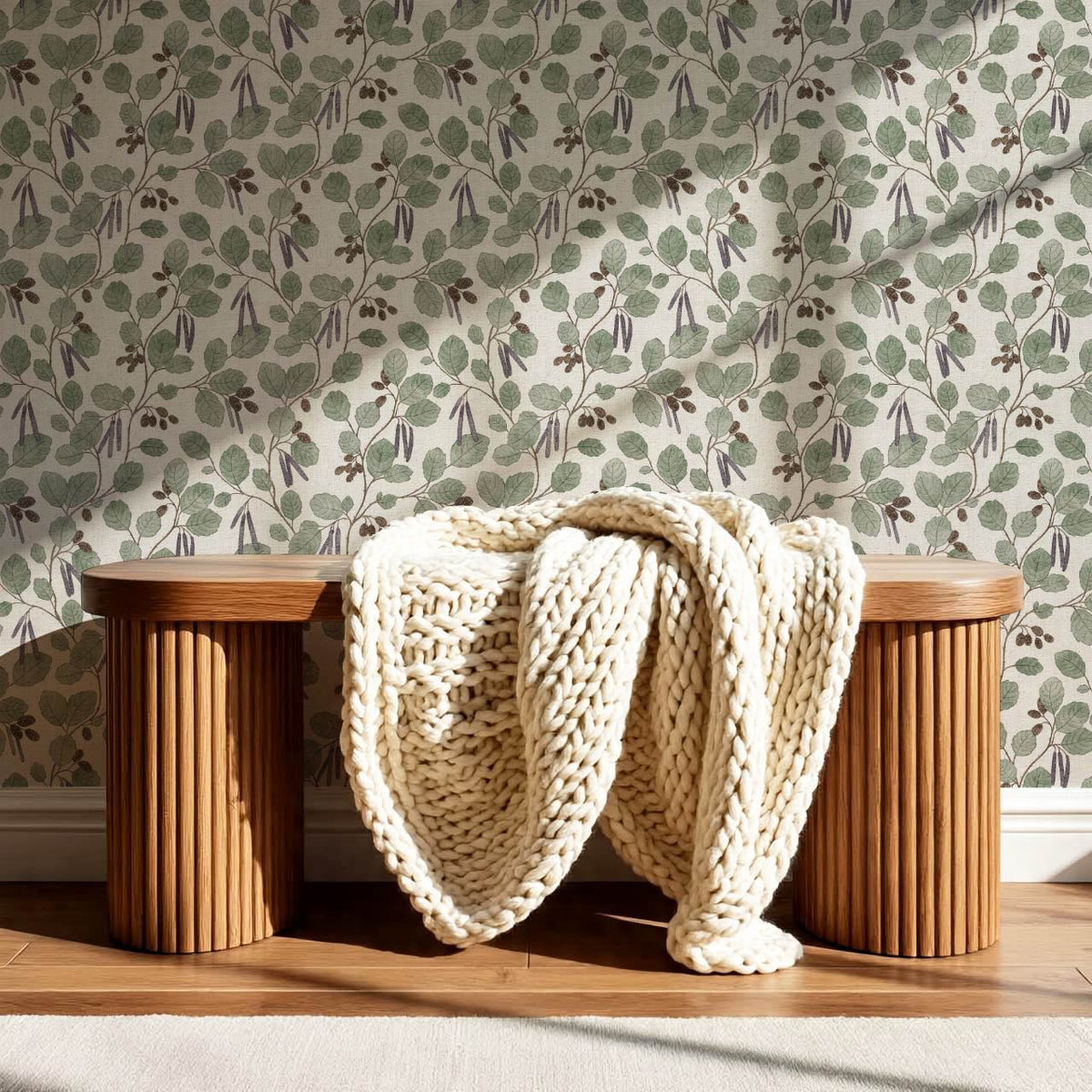 Blanca Wild Alder Forest Plum Bone Wallpaper