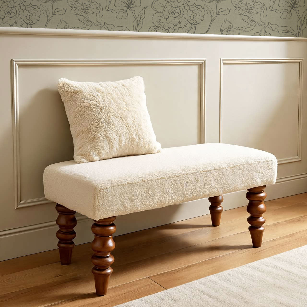 Briana Large Peony Sketch Moss Wallpaper
