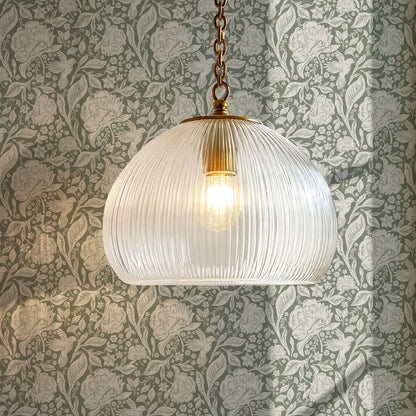 Brie Botanical Birds and Bloom Sage Wallpaper