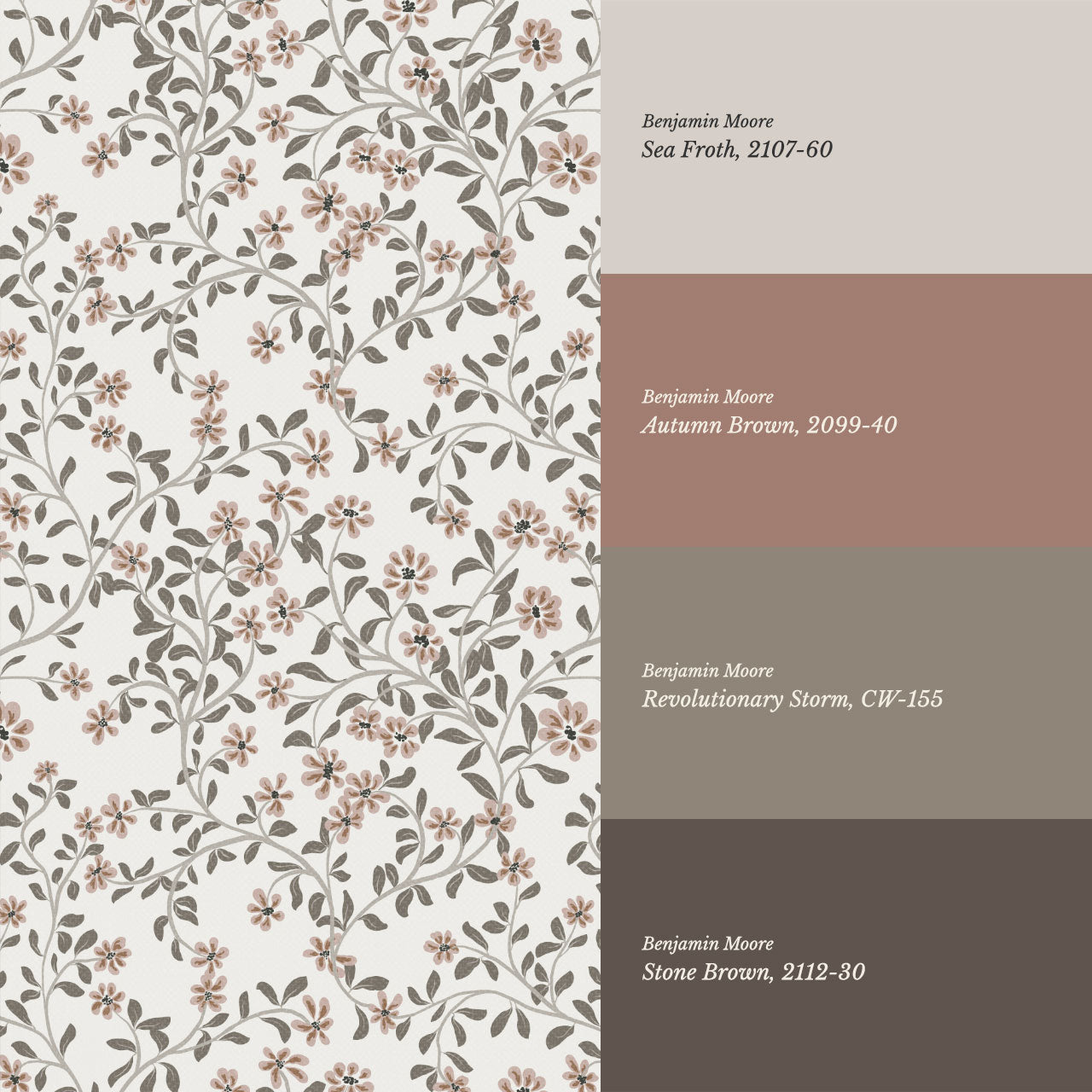 Brie Climbing Floral Blush Wallpaper