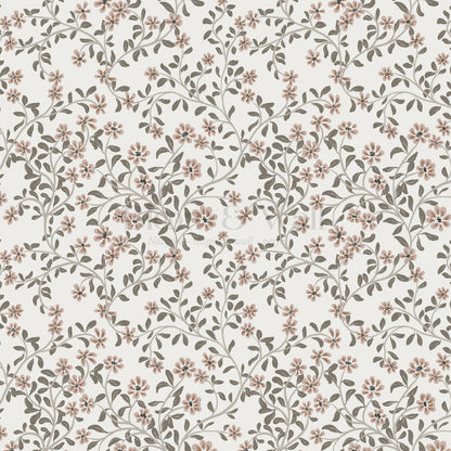 Brie Climbing Floral Blush Wallpaper