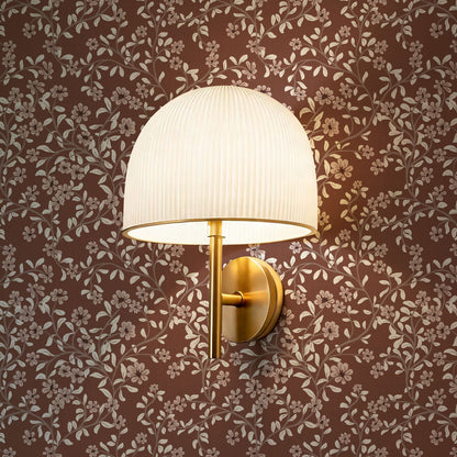 Brie Climbing Floral Cinnamon Wallpaper