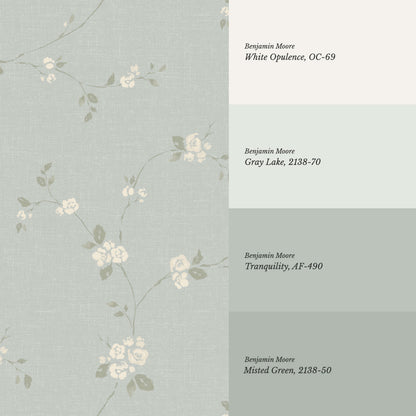 Brielle Rosalie Vines Seasalt Wallpaper