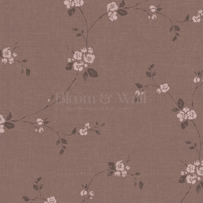 Brielle Rosalie Vines Burgundy Wallpaper