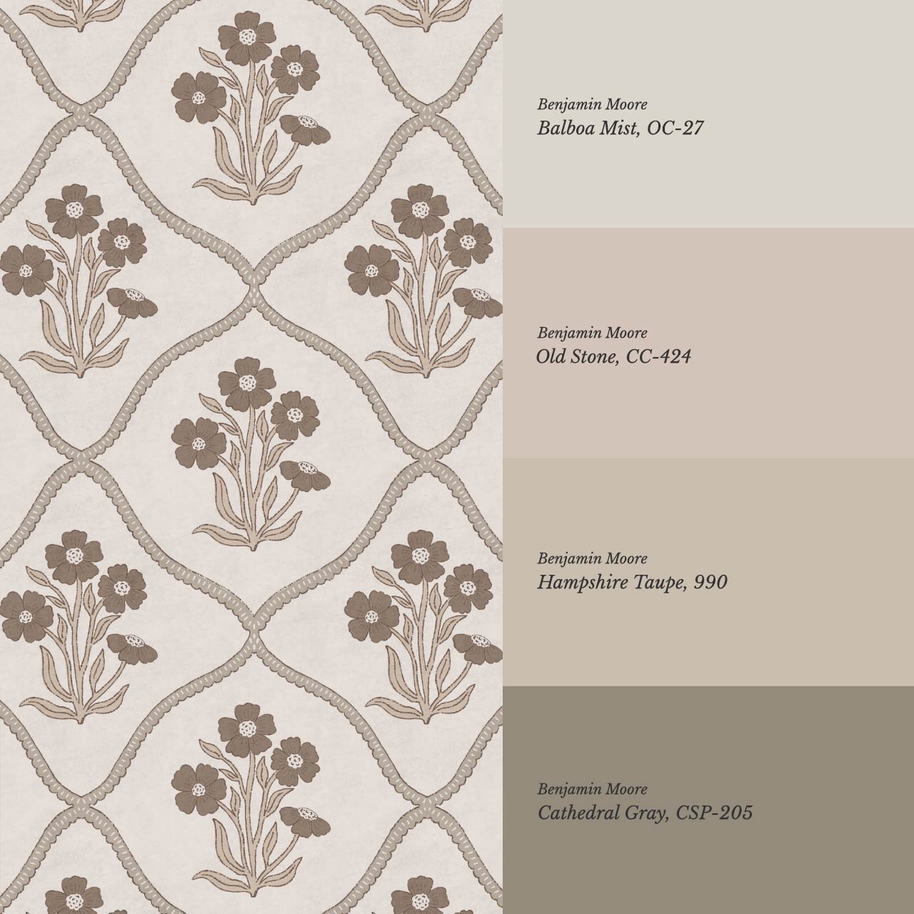 Brigida Garden Weave Pale Oak Brown Wallpaper