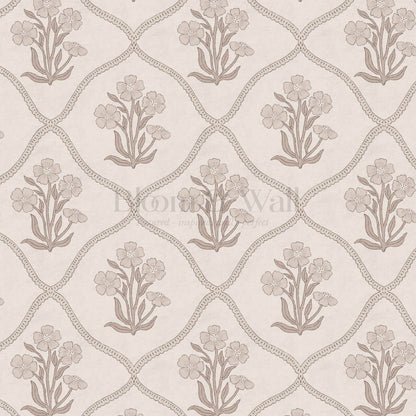 Brigida Garden Weave Rose Dust Petal Wallpaper