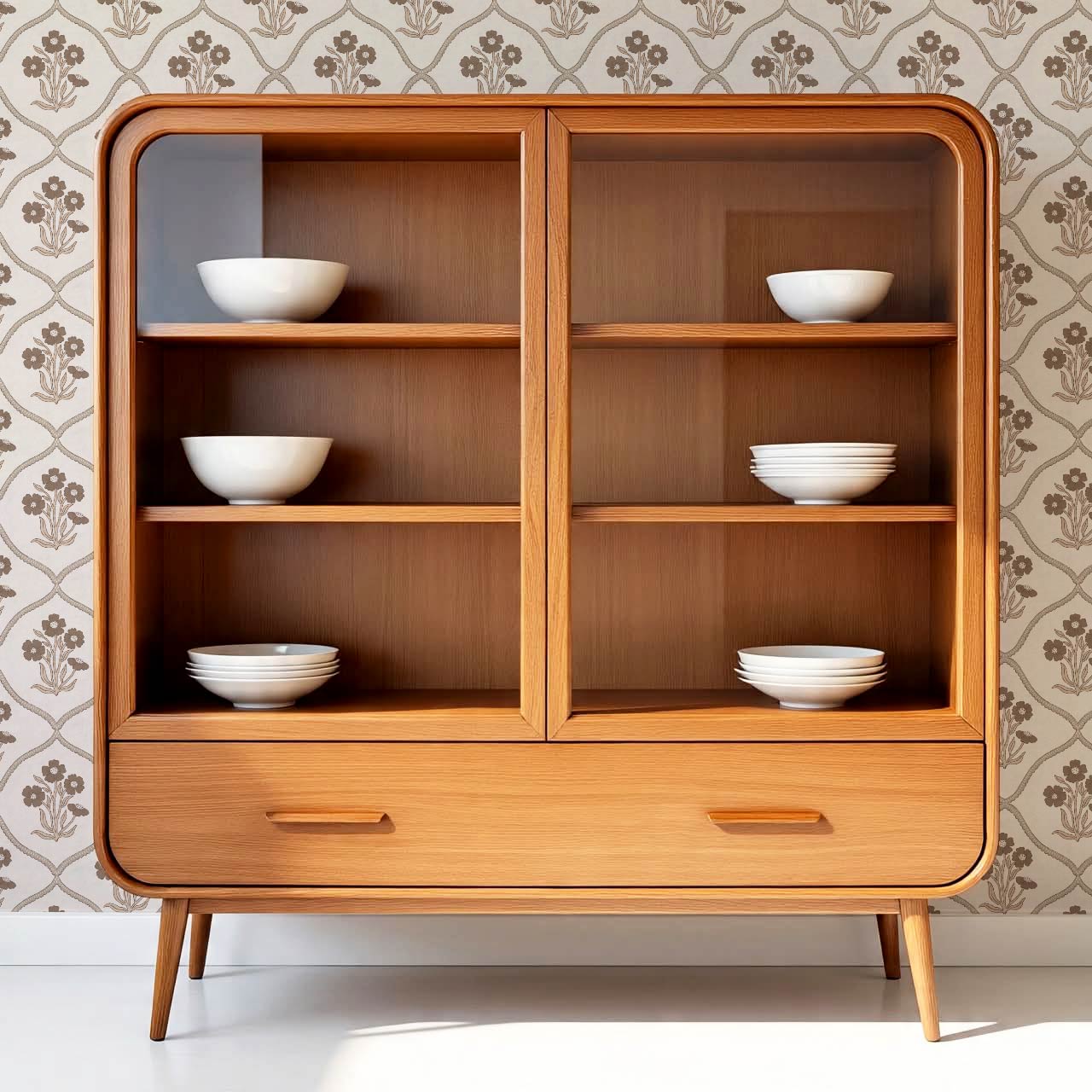 Brigida Garden Weave Pale Oak Brown Wallpaper