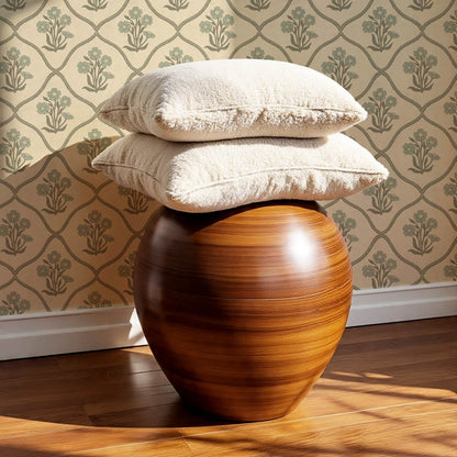 Brigida Garden Weave Almond Green Smoke Wallpaper