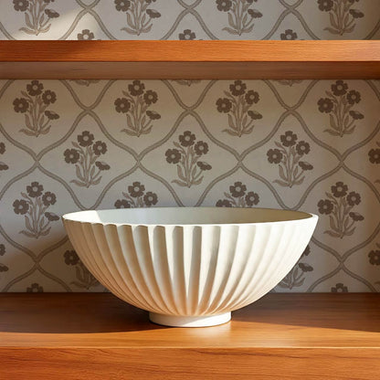 Brigida Garden Weave Pale Oak Brown Wallpaper