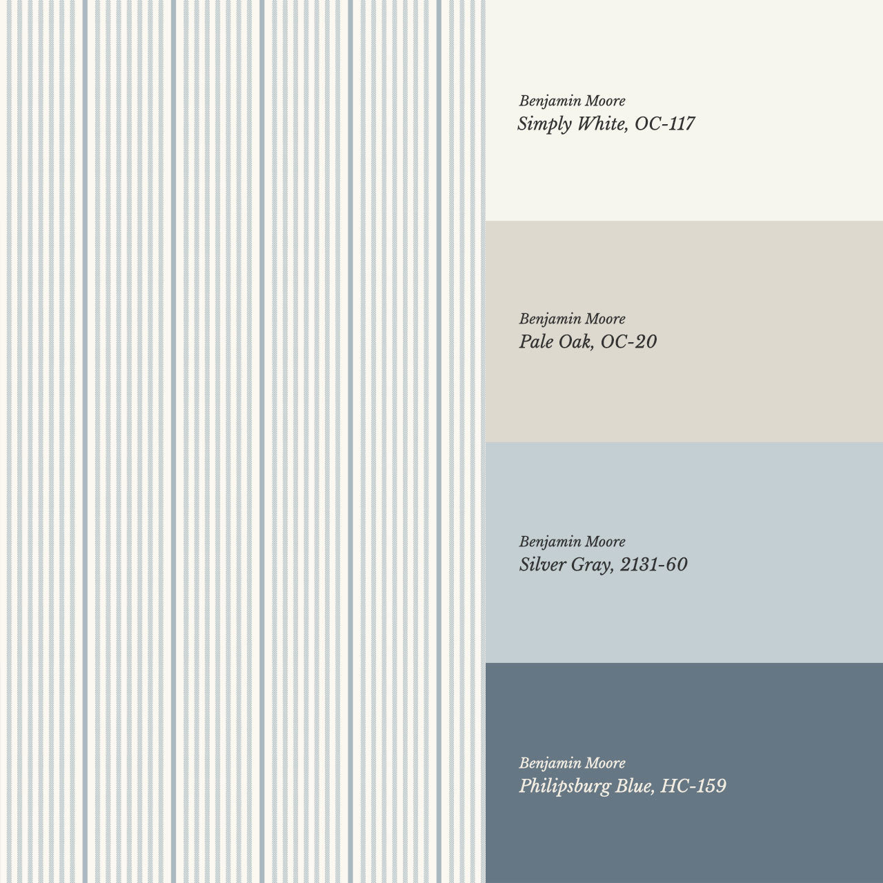Brooklyn Thin Pin Stripe Blue Wallpaper