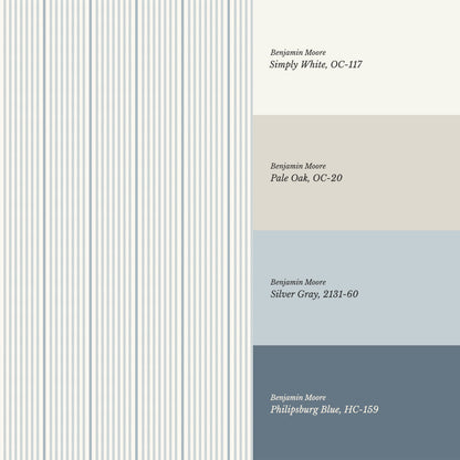 Brooklyn Thin Pin Stripe Blue Wallpaper