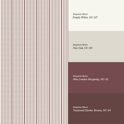 Brooklyn Thin Pin Stripe Burgundy Wallpaper