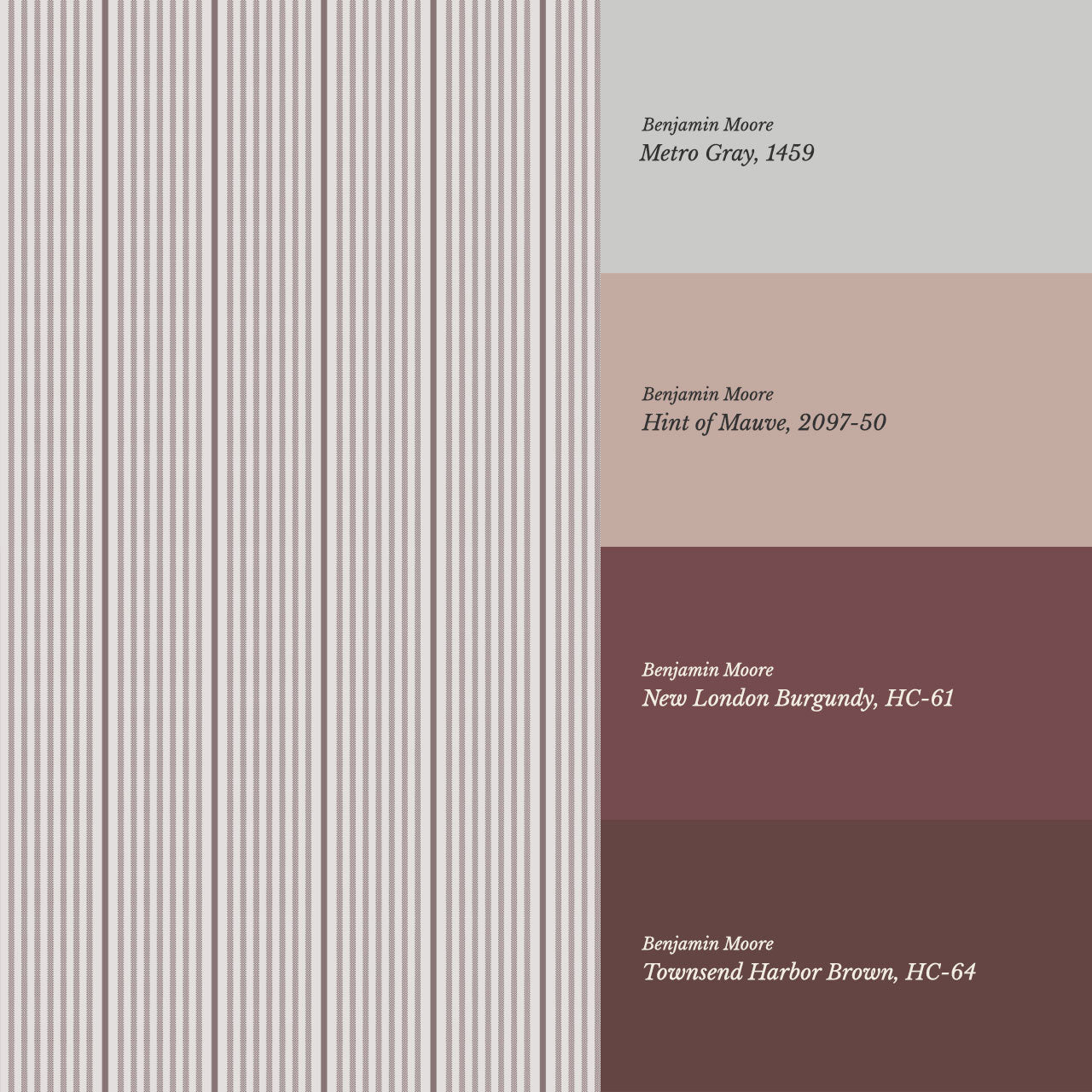 Brooklyn Thin Pin Stripe Cinnamon Slate Wallpaper