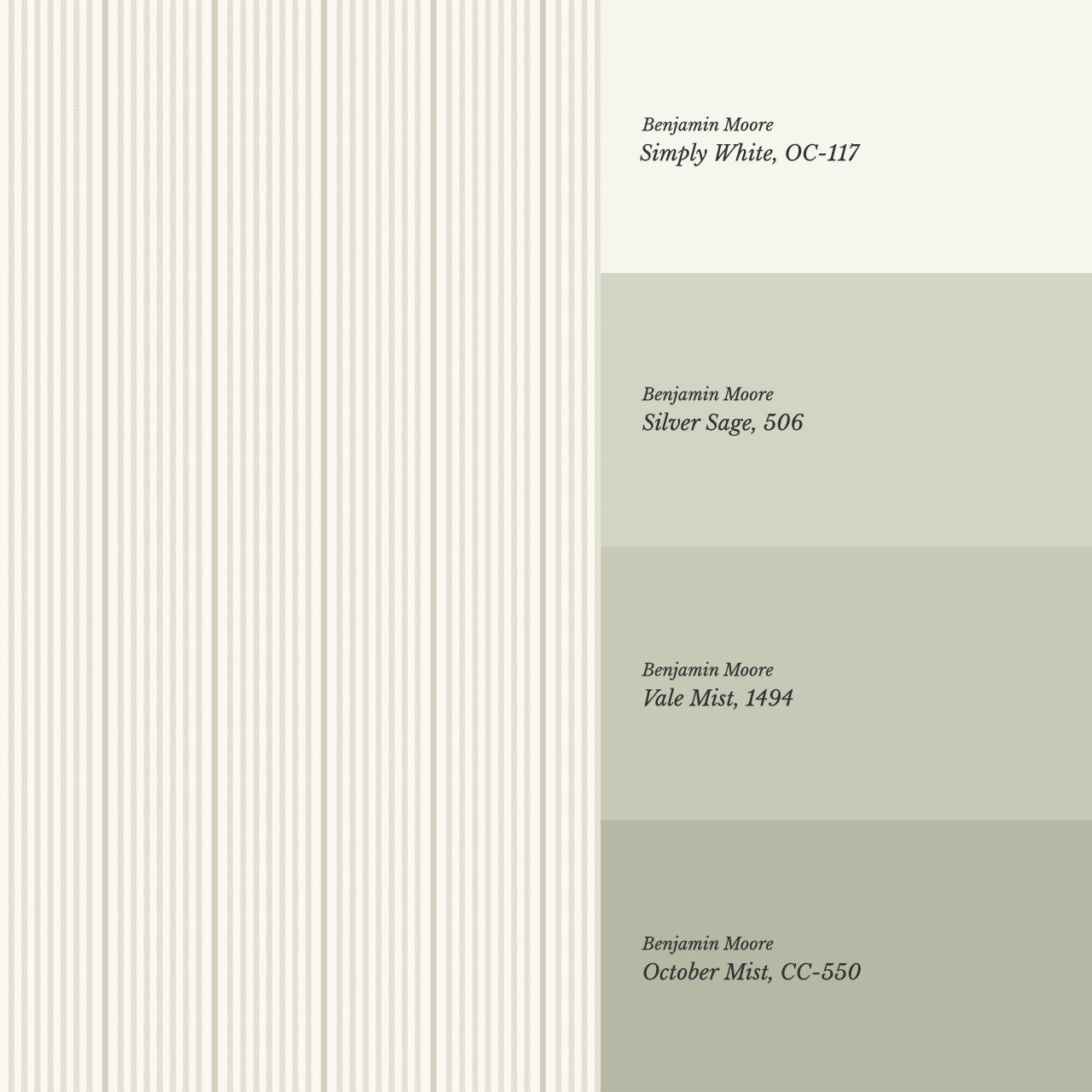 Brooklyn Thin Pin Stripe Soft Sage Wallpaper