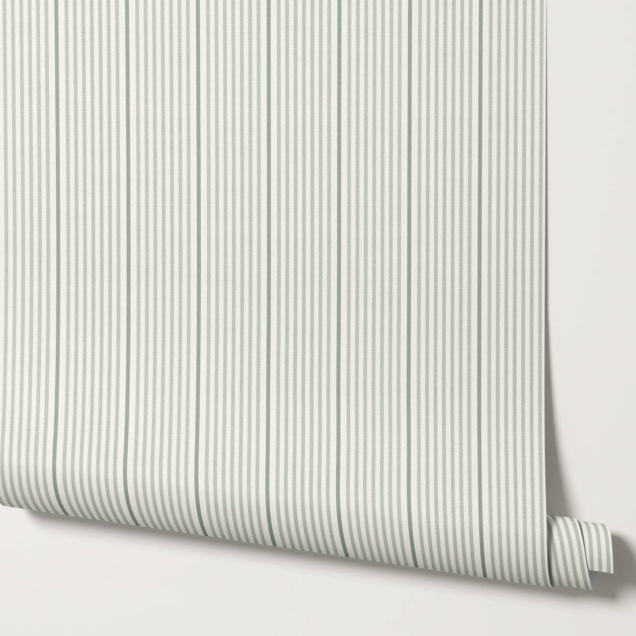 Brooklyn Thin Pin Stripe Forest Wallpaper