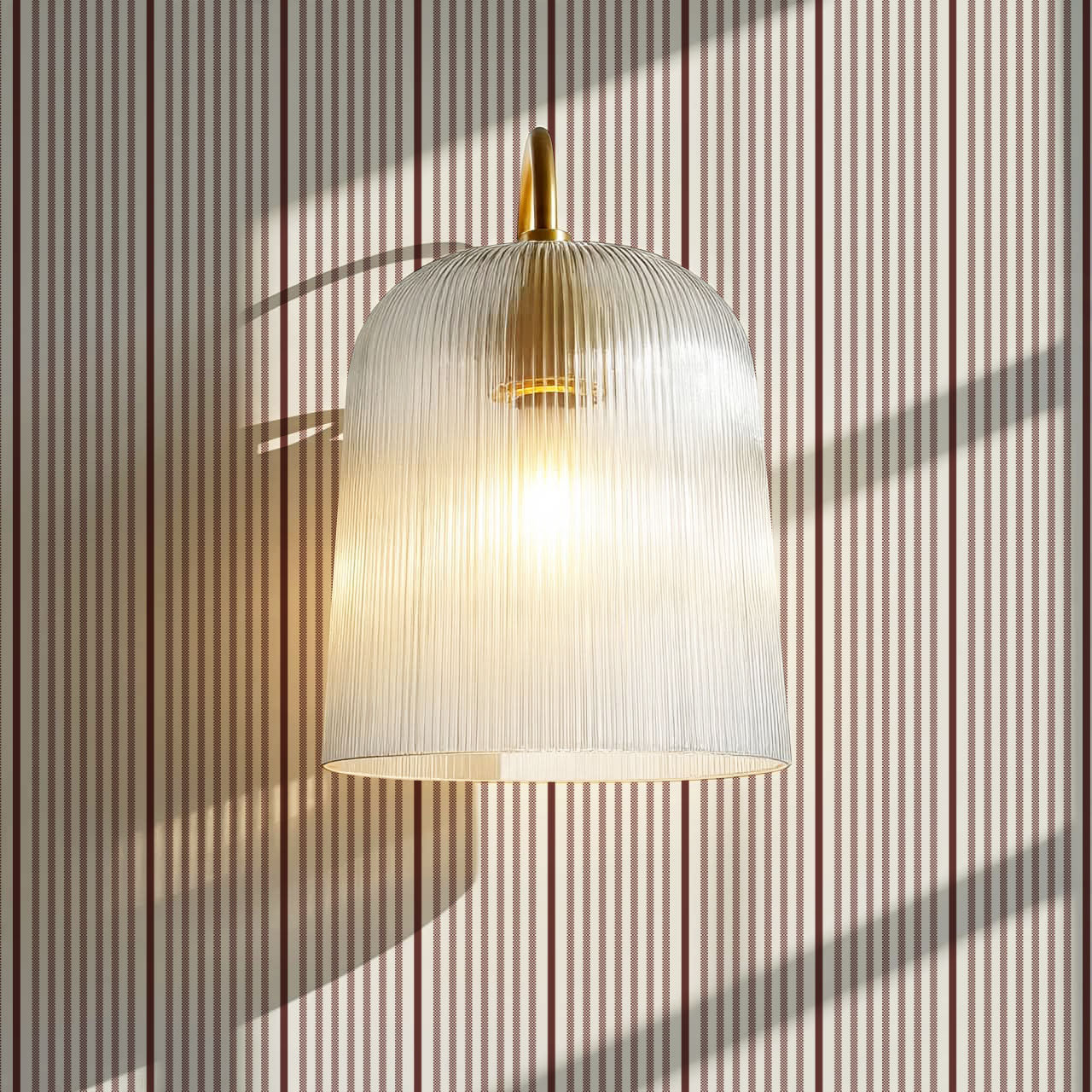 Brooklyn Thin Pin Stripe Burgundy Wallpaper