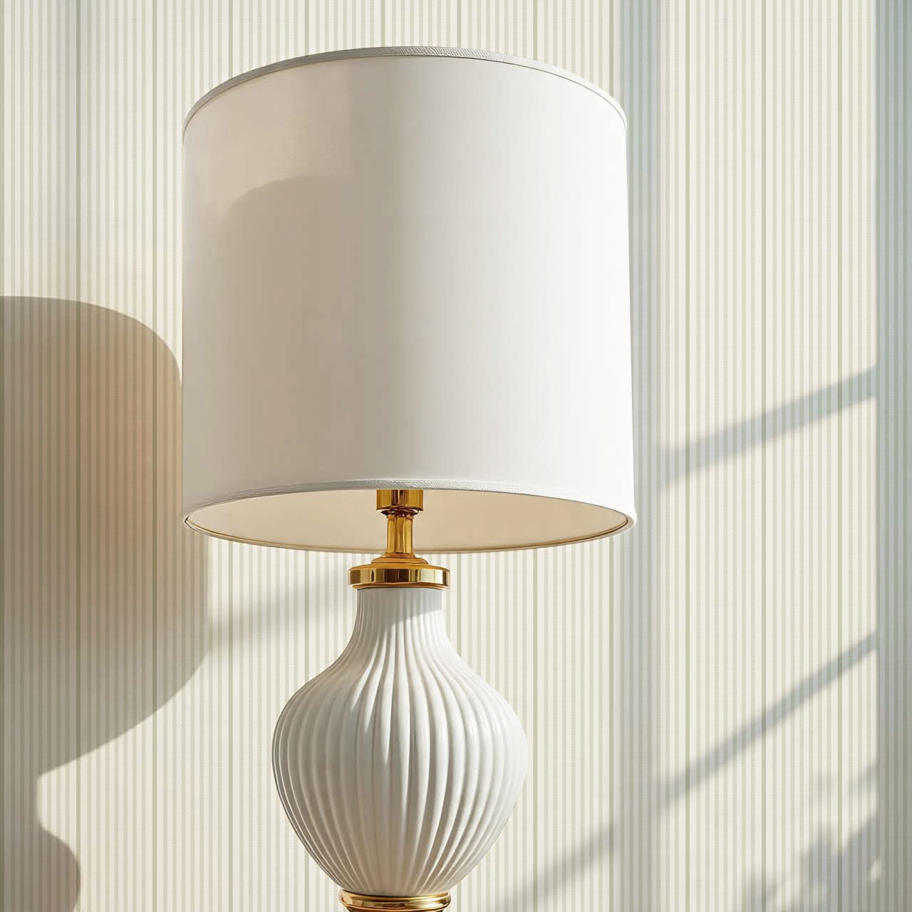 Brooklyn Thin Pin Stripe Soft Sage Wallpaper