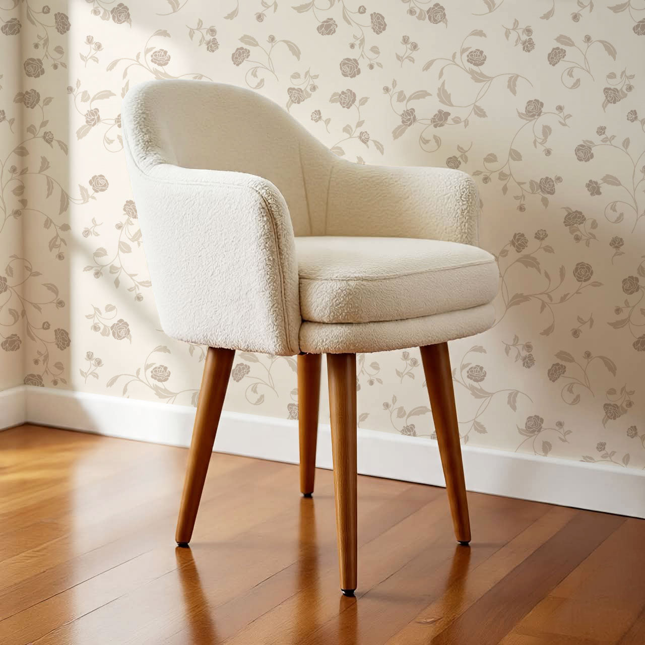 Bella Roses Neutral Wallpaper