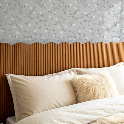 Bella Roses Slate Wallpaper