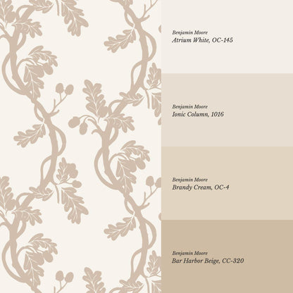 Buria Trailling Acorn Beige Cream Wallpaper