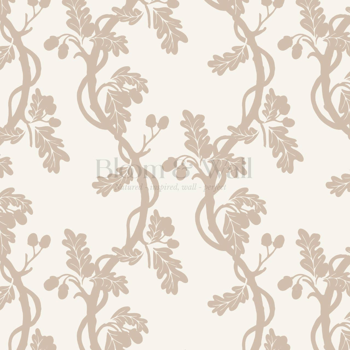 Buria Trailling Acorn Beige Cream Wallpaper