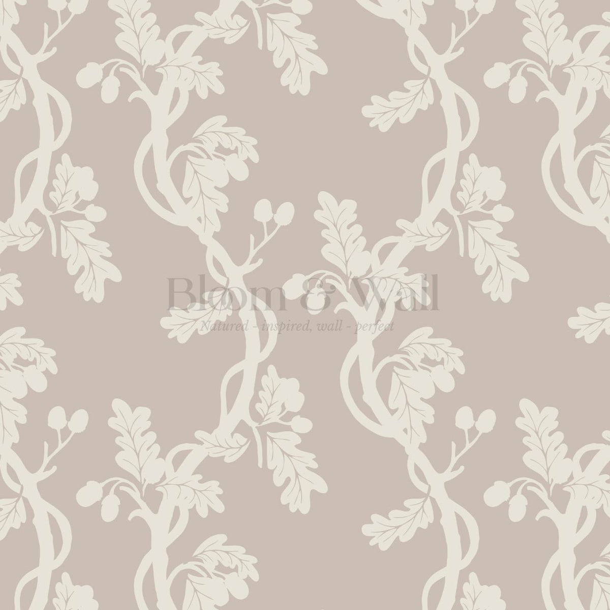 Buria Trailling Acorn Stone Bone Wallpaper