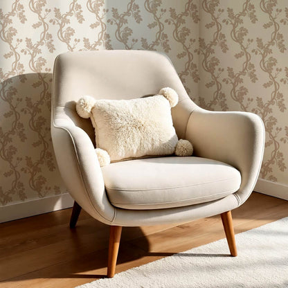 Buria Trailling Acorn Beige Cream Wallpaper