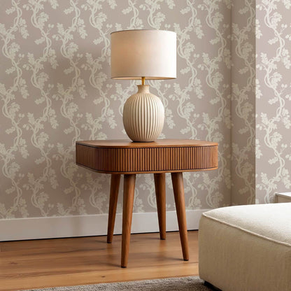 Buria Trailling Acorn Stone Bone Wallpaper