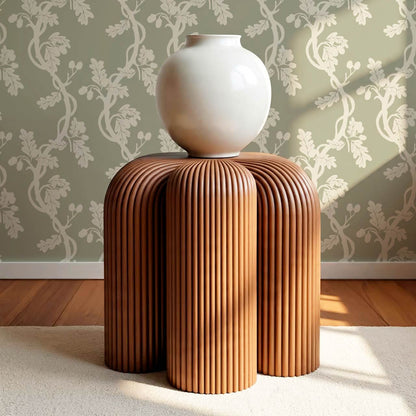 Buria Trailling Acorn Sage Cream Wallpaper