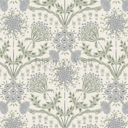 Caitronia Large Wildflowers Blue Sage Wallpaper