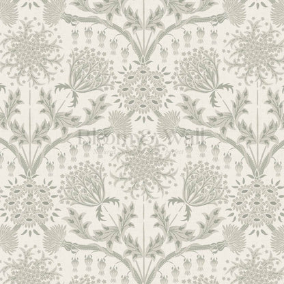 Caitronia Large Wildflowers Ivory Dry Sage Wallpaper