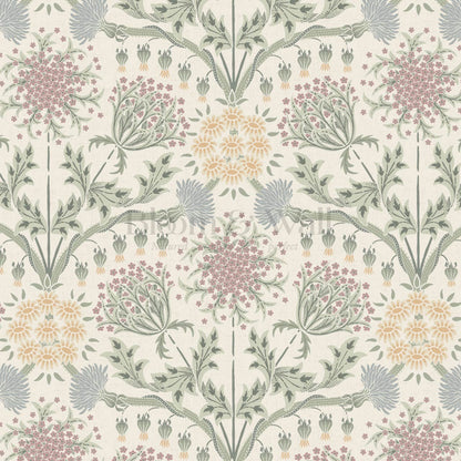 Caitronia Large Wildflowers Ivory Pastel Wallpaper