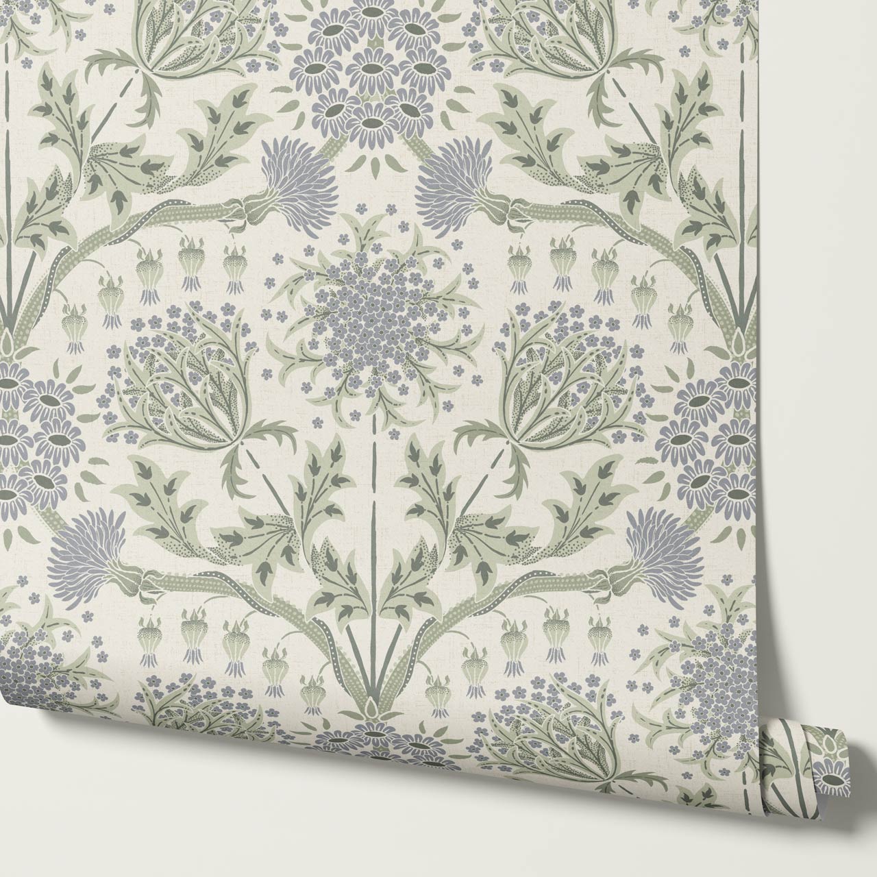 Caitronia Large Wildflowers Blue Sage Wallpaper