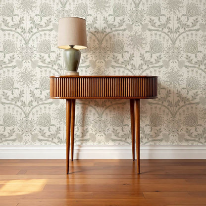 Caitronia Large Wildflowers Ivory Dry Sage Wallpaper