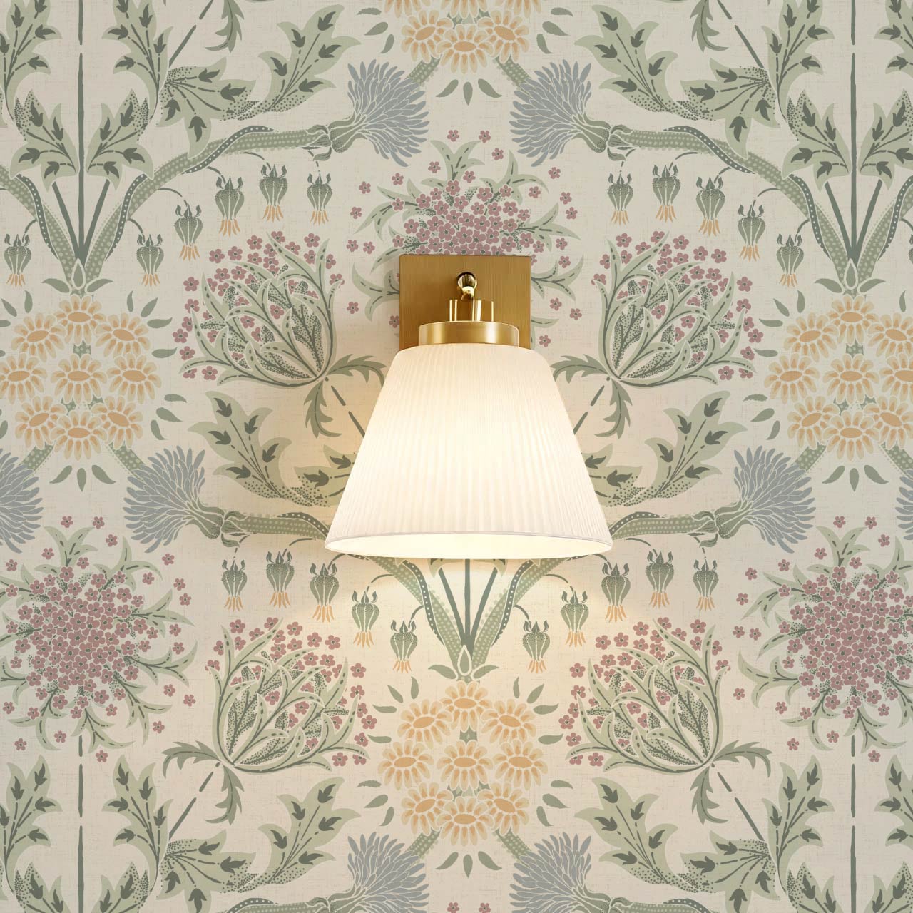 Caitronia Large Wildflowers Ivory Pastel Wallpaper