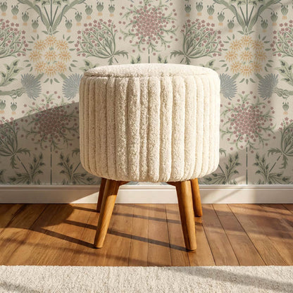 Caitronia Large Wildflowers Ivory Pastel Wallpaper