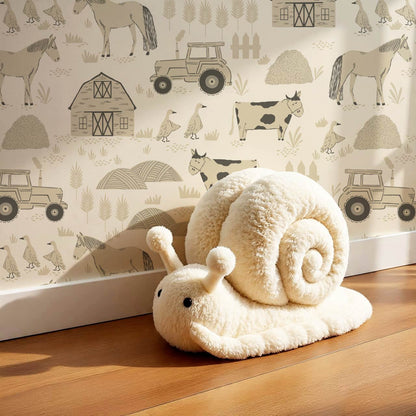 Caleb Farm Life Tan Wallpaper