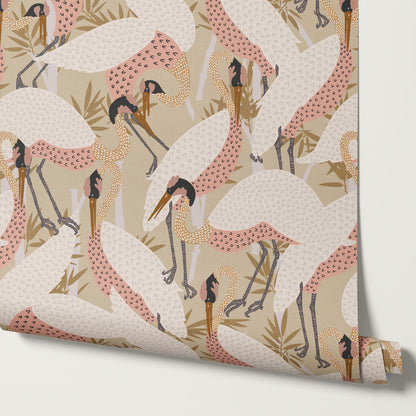 Callie Herons Blush Beige Wallpaper