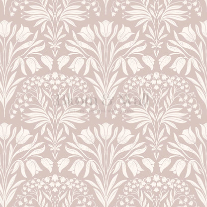 Camilla Tulip and Lily of the Valley Rose Dust Wallpaper
