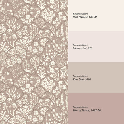 Caroline Layered Wildflowers Sedona Sand Wallpaper