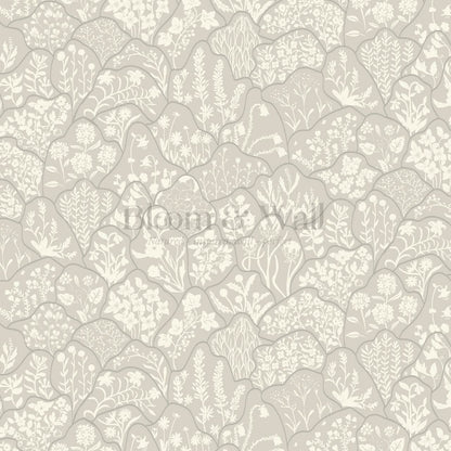 Caroline Layered Wildflowers Clay Wallpaper