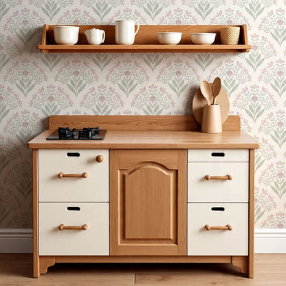Carys Daisy Fan Sage Blush Wallpaper