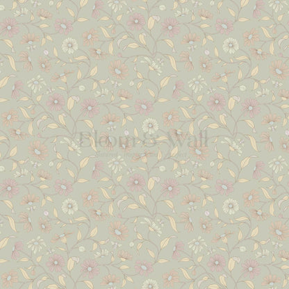 Casiane Daisy Chain Pale Sage Wallpaper